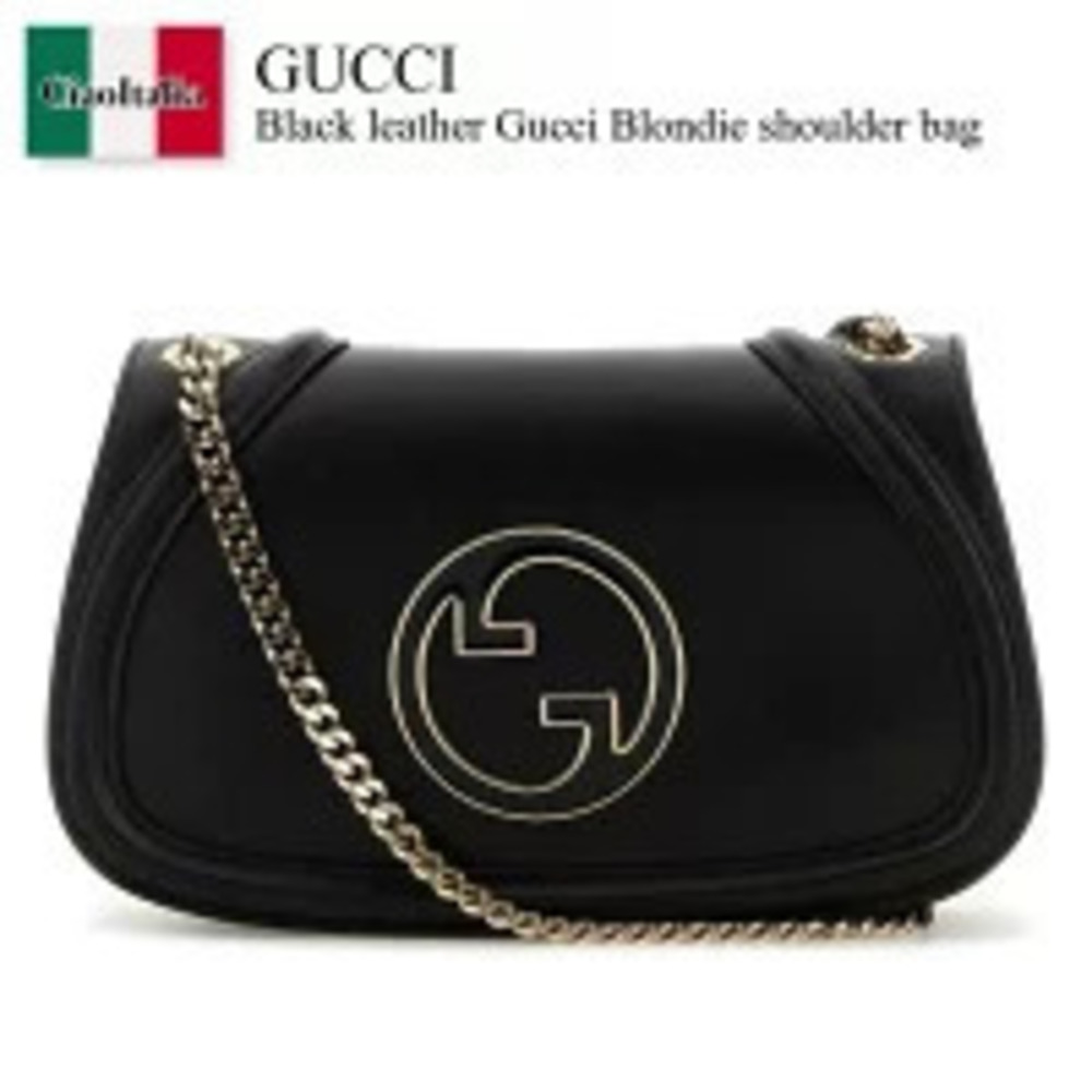 Gucci Bag Handbag Black Leather Blondie Shoulder Pouch